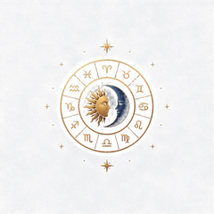 Astroloji falı altın ay ve burç çemberi