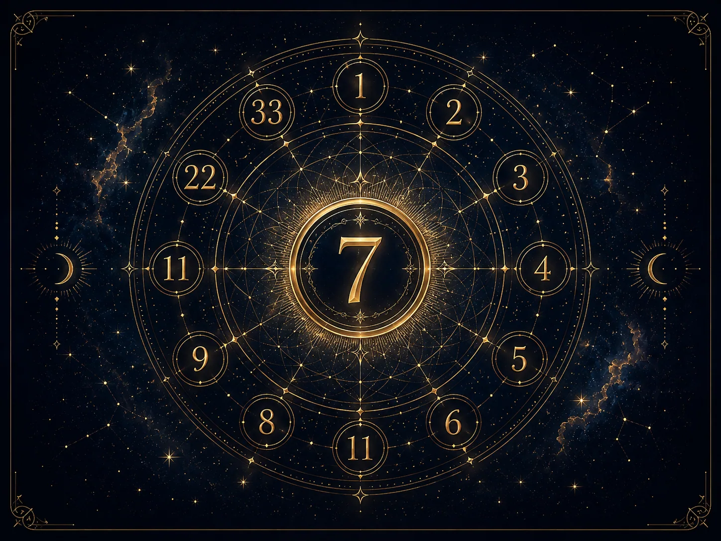 Numeroloji için altın sayı çemberi